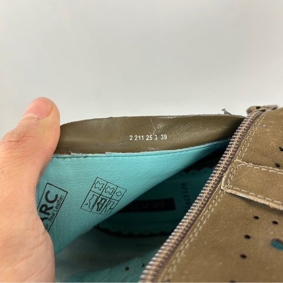 Marc Softwalk Suede Perforated Leather Heeled Boots - Picture 6 of 8